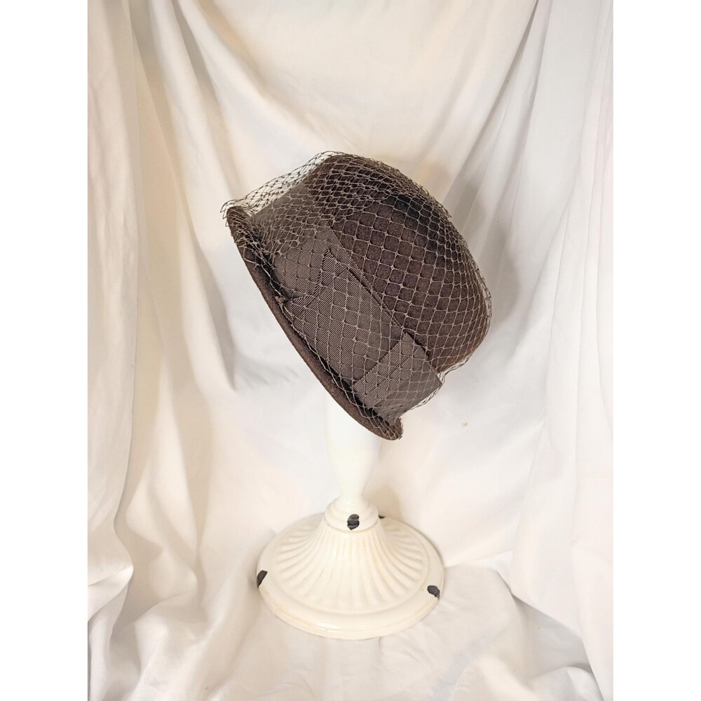 Vintage Henry Pollak Glenover Lady's Wool Bowler Hat with Netting